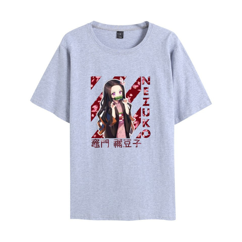 Unisex Anime Pattern Print Short Sleeve T-Shirt