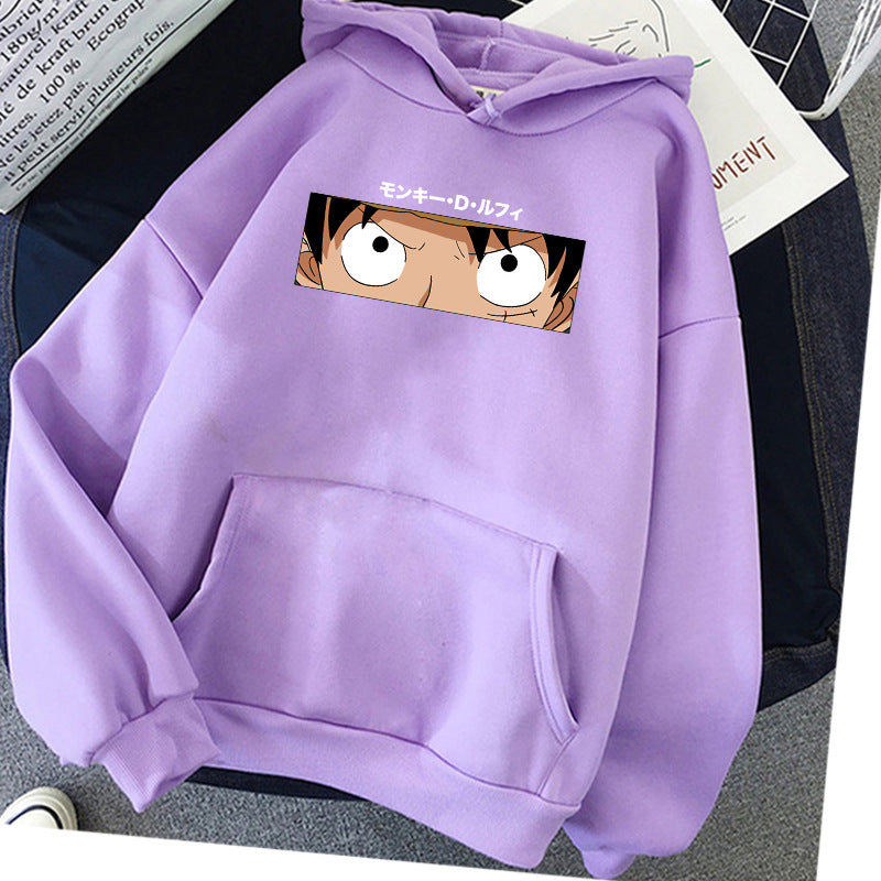 Unisex Creative Luffy Printed Casual Hoodie