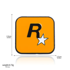 Game R Star Brooch Badge