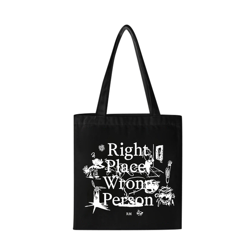RM KPOP Logo Canvas Shoulder Bag
