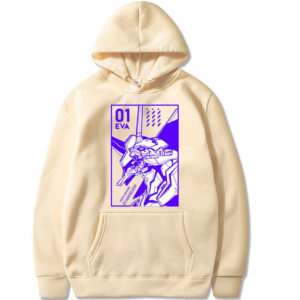 Unisex EVA Ayanami Print Loose Hoodie