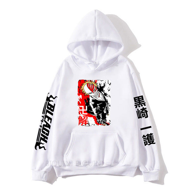 Unisex Anime Kurosaki Ichigo Print Casual Hoodie