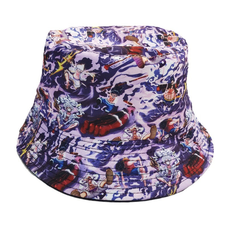 Casual Anime Printed Bucket Hat