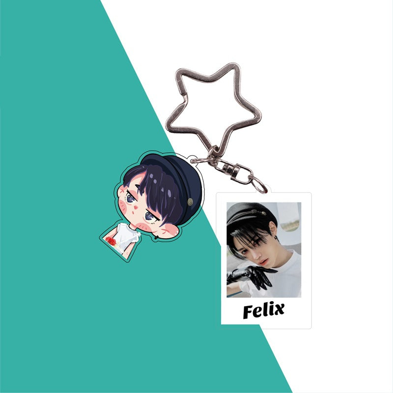 Cute Kpop Photo Keychain