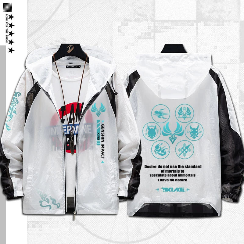 Versatile Game Thin Hooded Sunscreen Jacket