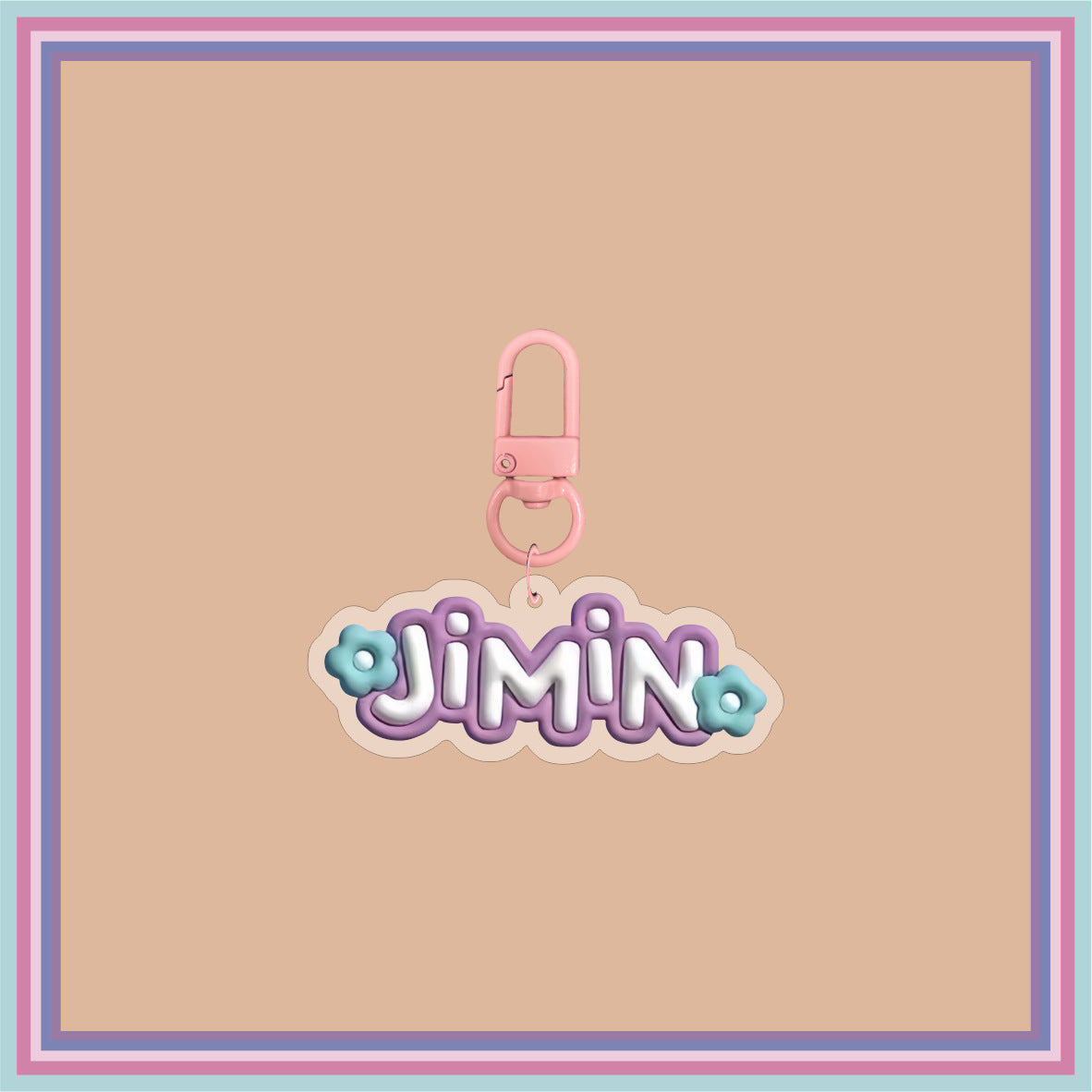 KPOP Name Acrylic Keychain Pendant