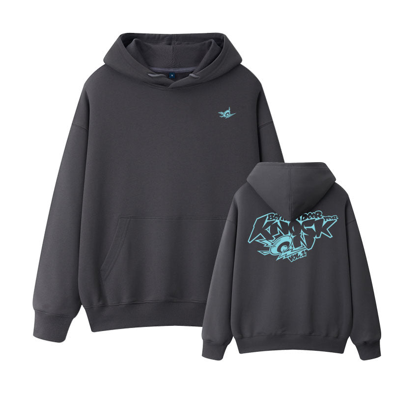 Unisex Kpop KnockOn Hooded Zipper Jacket