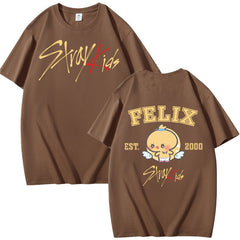 KPOP Logo Print Summer Short-sleeved T-shirt