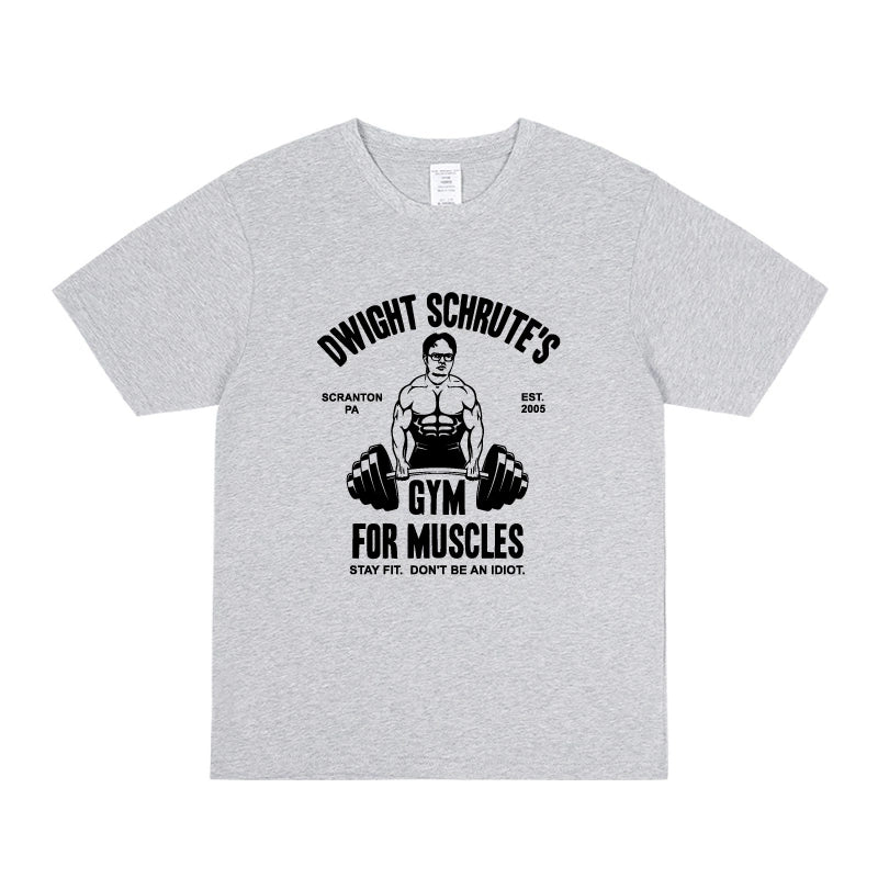 Dwight Schrute Gym Printed Short Sleeve T-Shirt