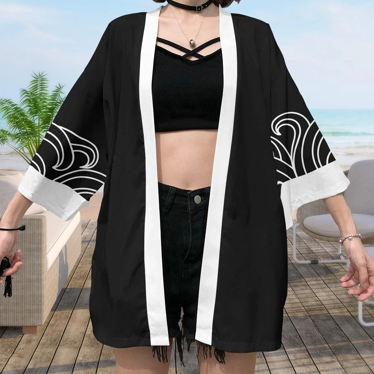 Unisex Trendy 3d Print Cosplay Kimono Cloak