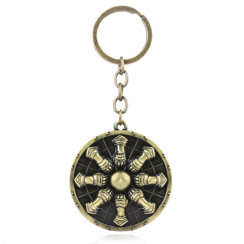 Retro Game Metal Keychain Pendant