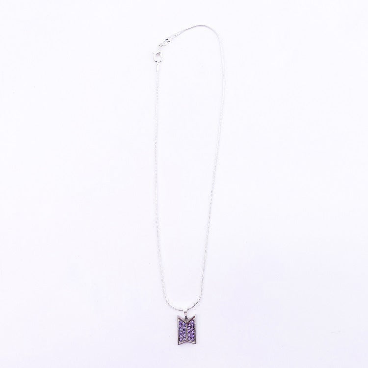 Bangtan Boys Army Zirconia Necklace Pendant Earrings for Fans Jewelry