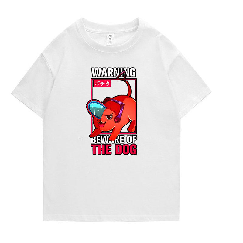 Unisex Pochita Anime Short Sleeve T-Shirt
