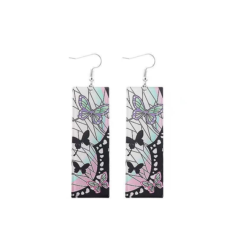 Chic Anime Tanjiro Cosplay Earrings Keychain