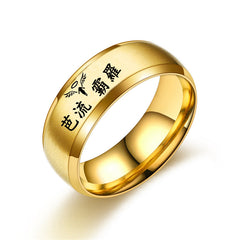 Stainless Steel Laser Letter Ring