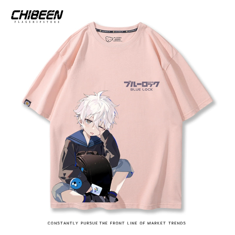 Unisex Anime Print Short-sleeved T-shirt