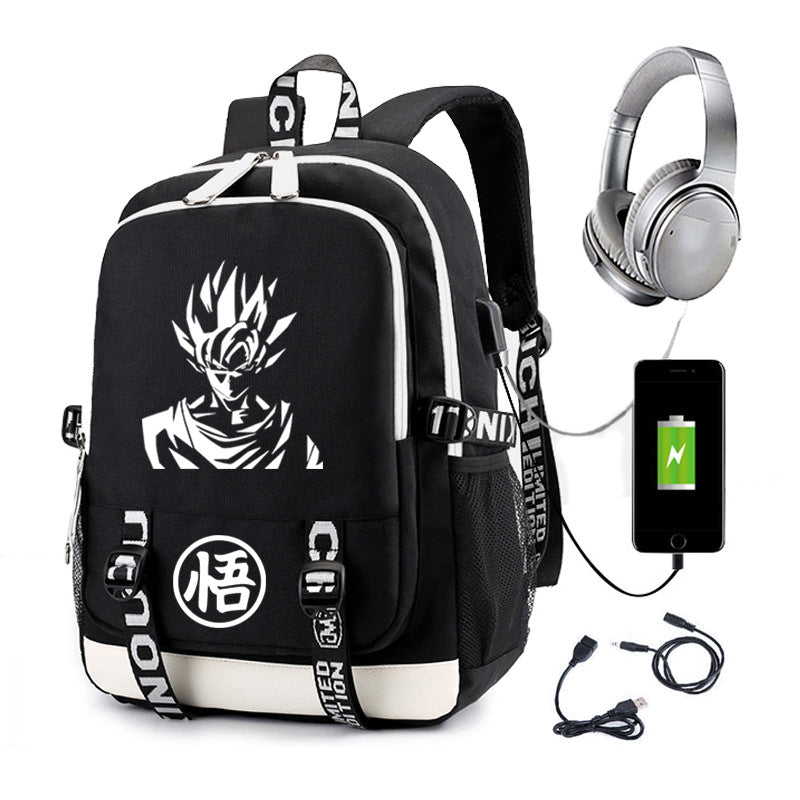 Goku Anime Pattern Large-capacity Backpack