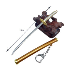 Trendy Zoro Samurai Sword Model Keychain