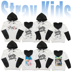 SKZ DominATE Black and White Sleeves Hoodie