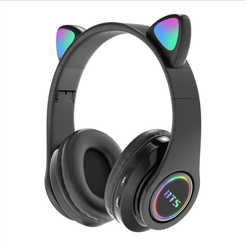 Trendy Kpop Cat Ears Foldable Bluetooth Headset