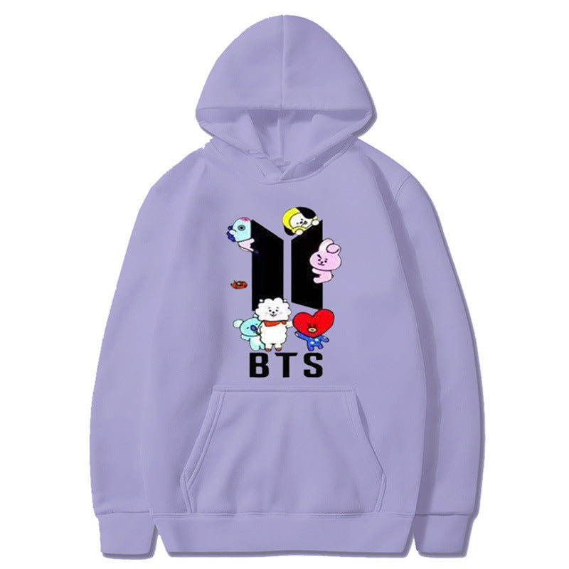 Women's Trendy Kpop Printed Casual Hoodie