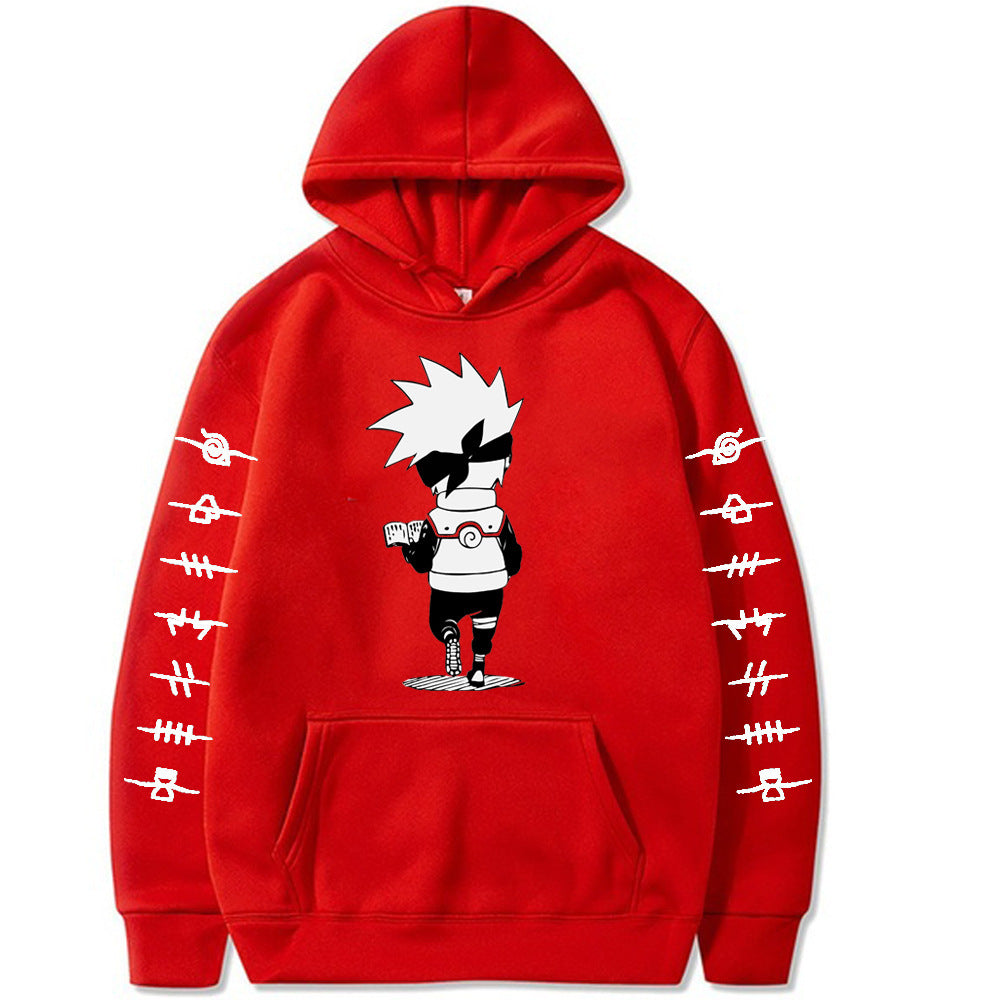 Trendy Anime Logo Printed Unisex Casual Hoodie