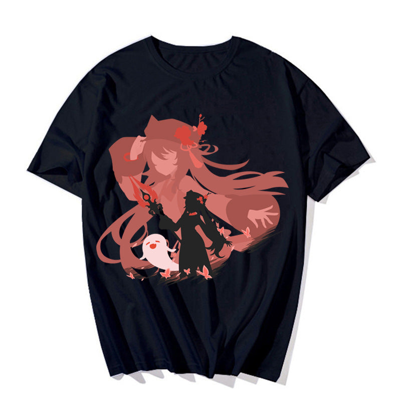 Unisex Casual Game Printed Loose T-shirt