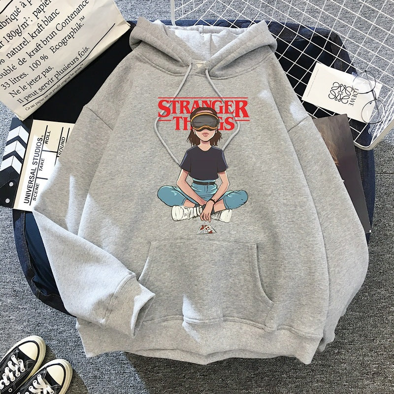 Casual Tv Pattern Printed Pullover Hoodie