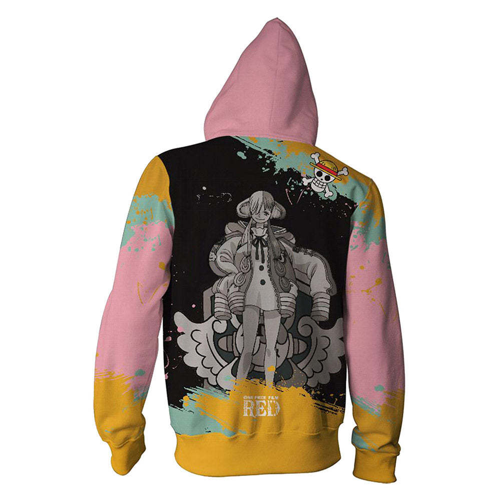 Unisex Pirate King Digital Printed Cos Zipper Hoodie