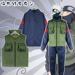 Trendy Men's Kakashi Cosplay Vest Suit