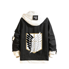 Unisex Wings of Freedom Anime Denim Jacket