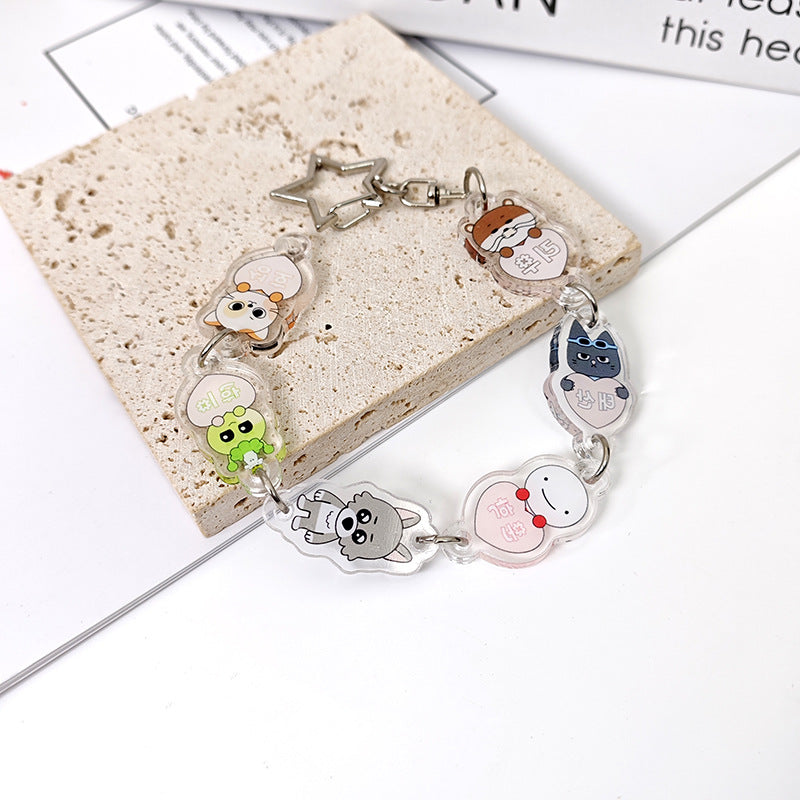 KPOP Cartoon Double-sided Keychain Schoolbag Pendant