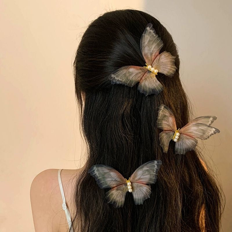 Double-layer Mesh Butterfly Hairpin