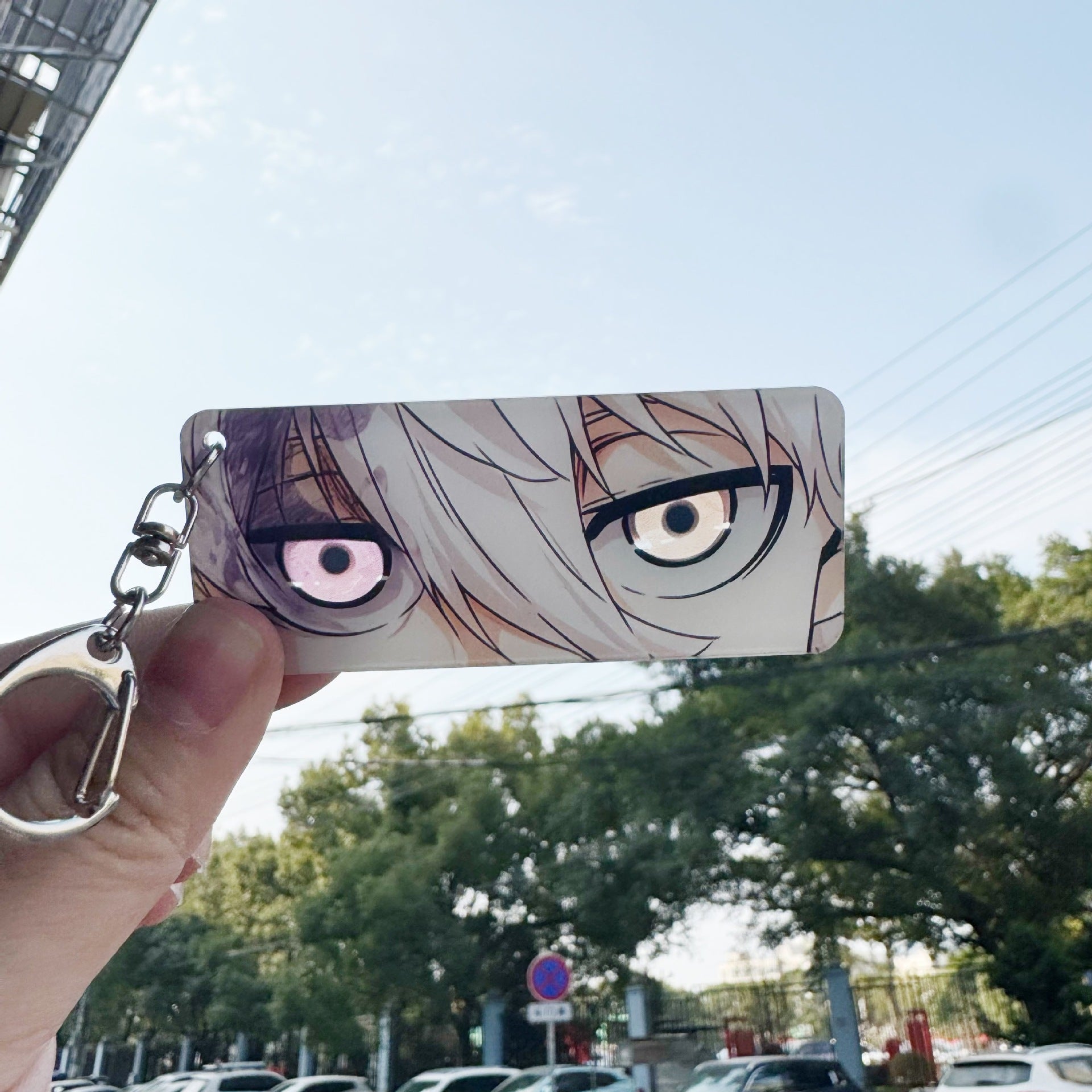 Creative Anime Luminous Eye Keychain Pendant