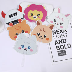 KPOP Cartoon Shaped Fan 2pcs