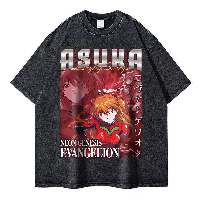 Vintage Washed Anime EVA T-shirt