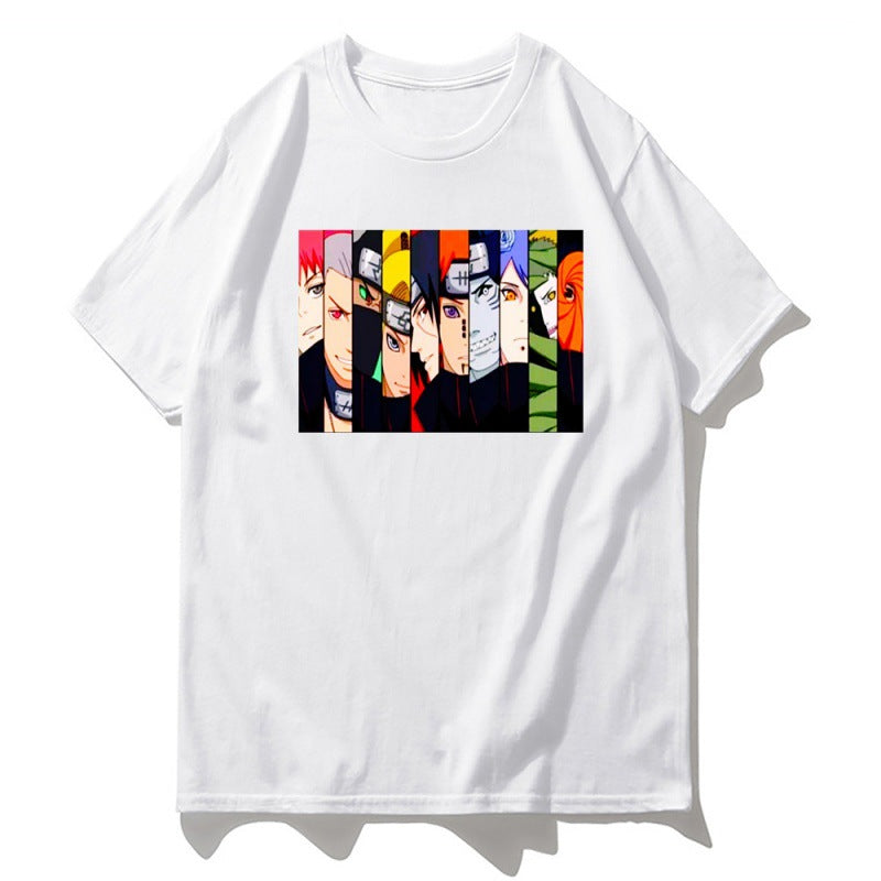 Unisex Anime Pattern Casual Short-sleeved T-shirt