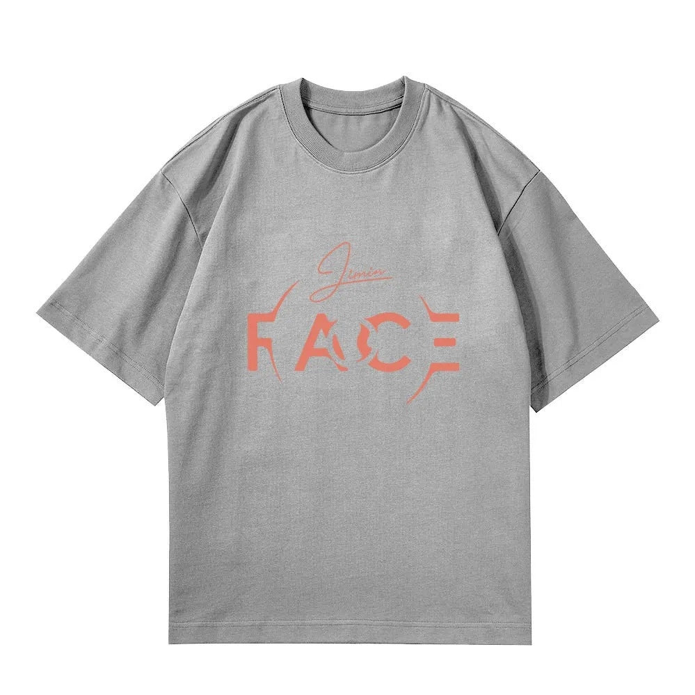 Unisex FACE Print Kpop Short-sleeved T-shirt