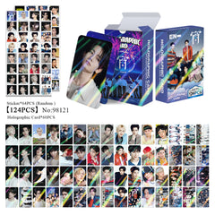 124pcs EN Album 5th Anniversary Flash Photocard Stickers