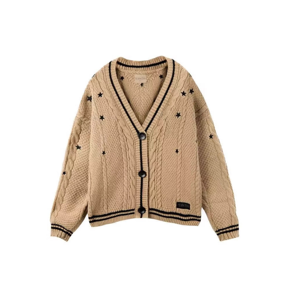 TS FEARLESS Single-breasted Sweater Cardigan