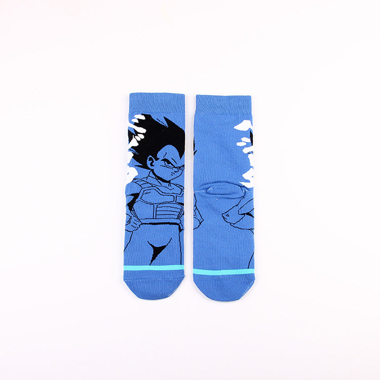 Cartoon Anime Cotton Medium Tube Socks