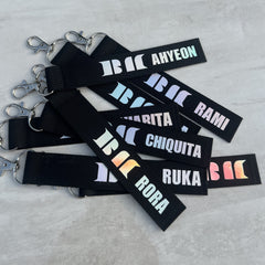 Kpop Name Laser Phone Rope Keychain