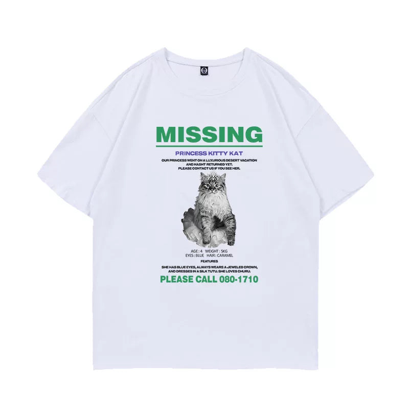Kat Print Cotton T-shirt