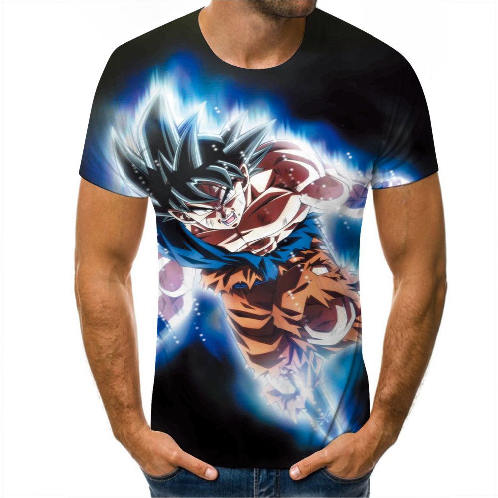 Unisex Anime Digital Print Short-sleeved T-shirt