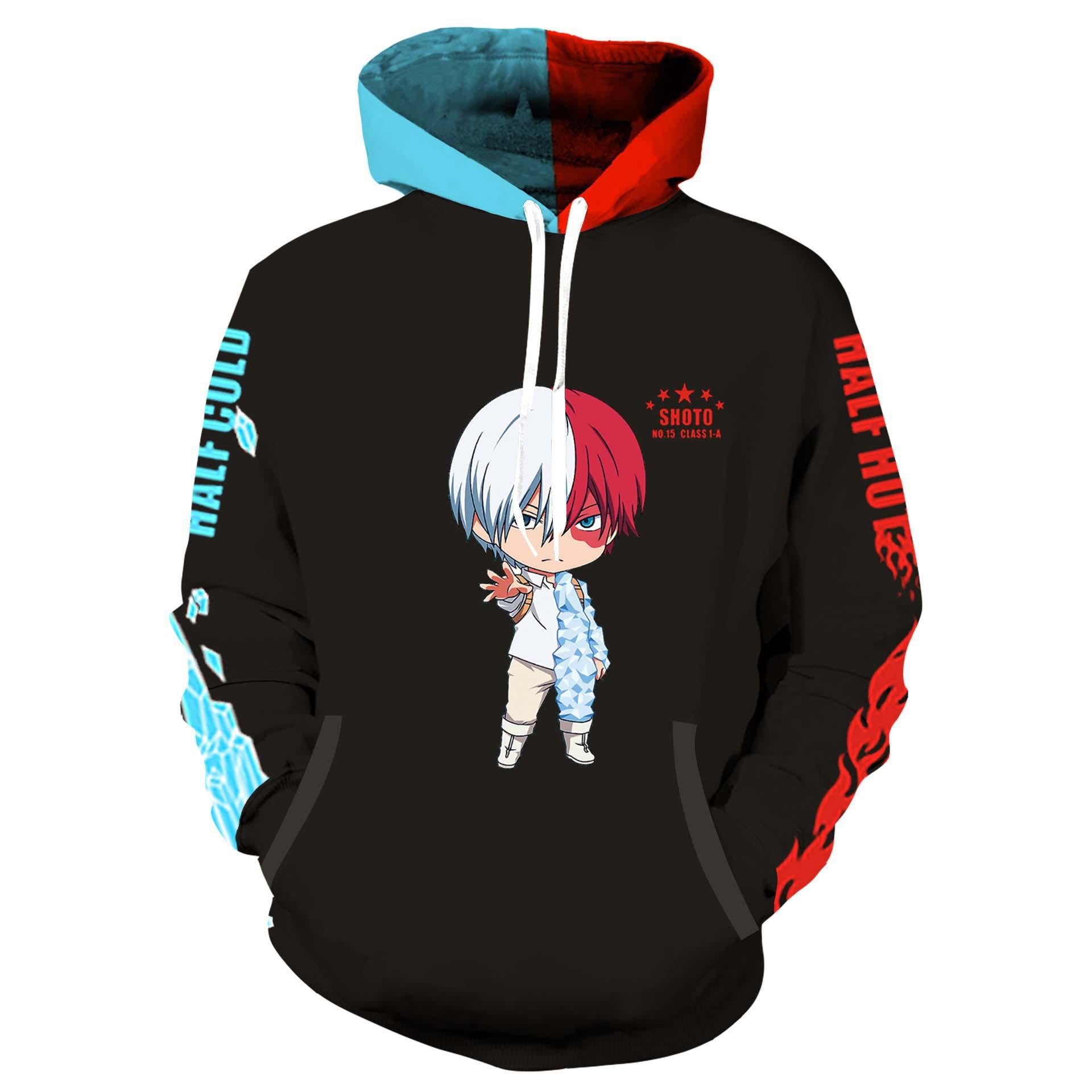 Unisex Anime 3D Printed Pullover Hoodie