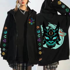 Hu Tao Xiao Zipper Hoodie Top