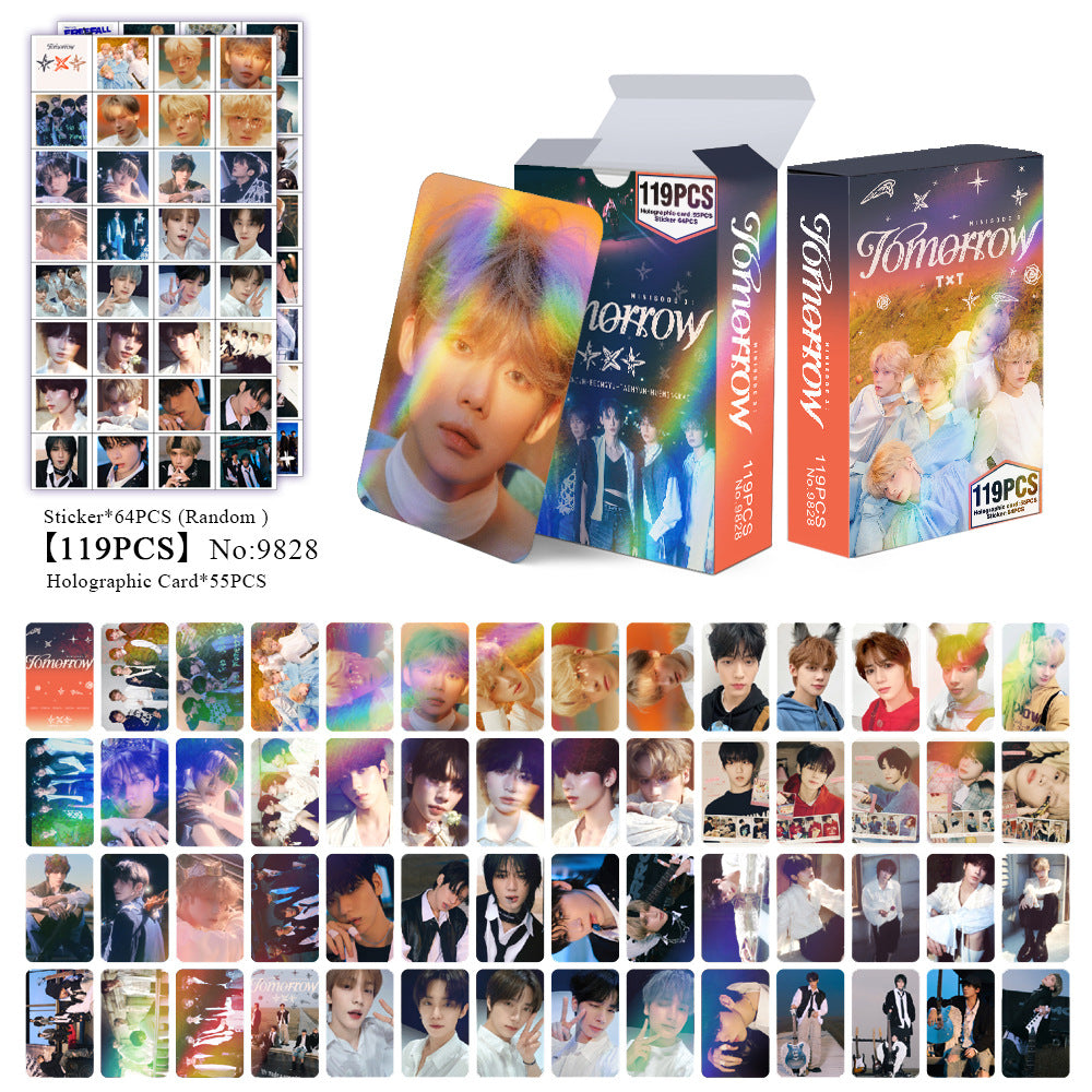 124Pcs TXT SANCTUARY Holographic Photocard Sticker