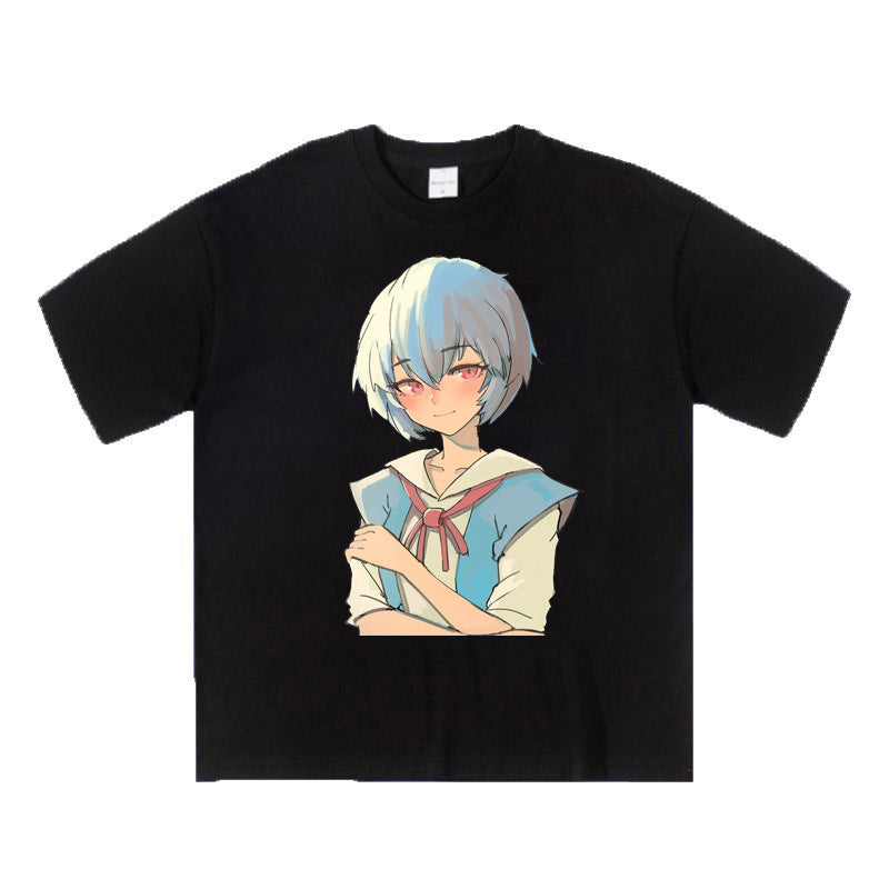 Trendy Anime Pattern Short Sleeve T-shirt