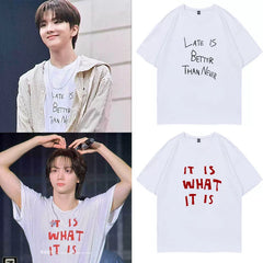 IT IS WHAT IT IS Letter Short-sleeved T-shirt