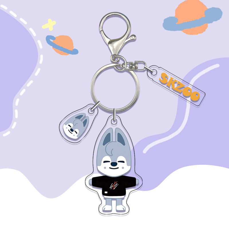 KPOP Cartoon Acrylic Double-sided Keychain